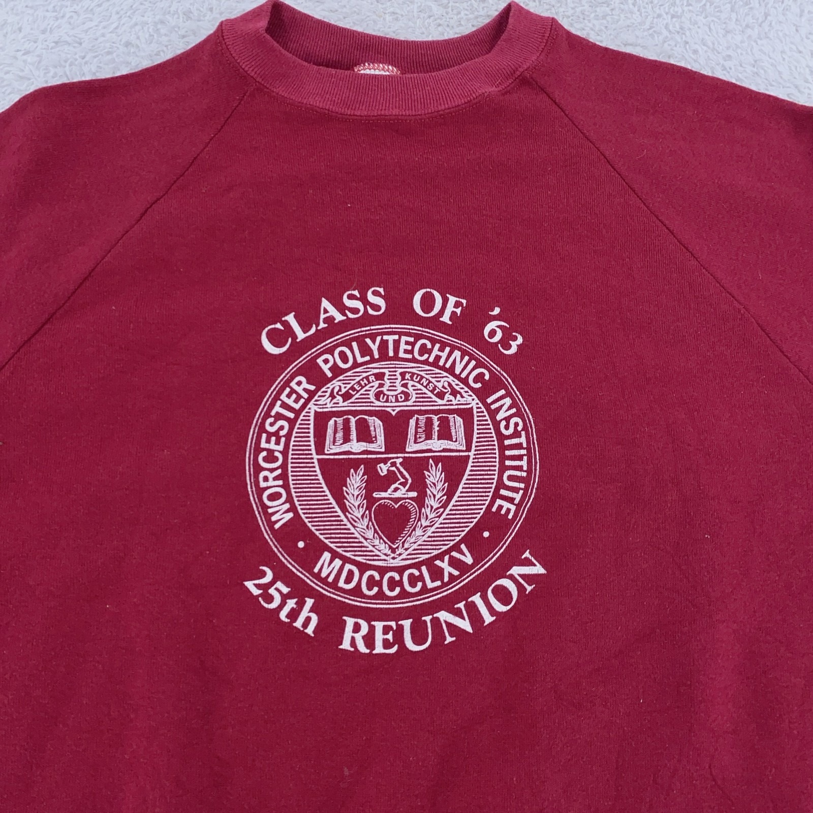 Vintage 80s Worcester Polytechnic Institute Class Of 1963 Sweatshirt Medium Tech